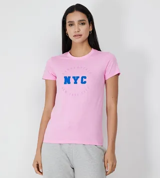 Aero Women Printed Regular Fit T-Shirt