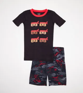 Printed Short Sleeves Pajama Set