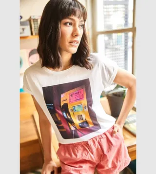 Graphic Print Crew Neck T-Shirt