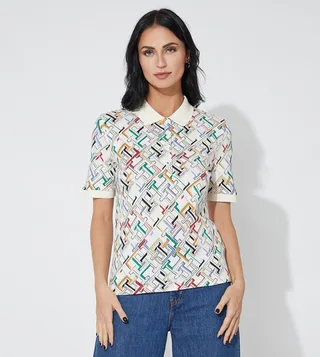 All Over Print Short Sleeves Polo T-Shirt