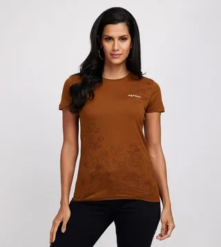 Aero Girls Logo Printed Regular Fit T-Shirt