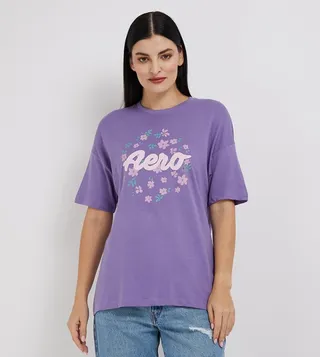 Aero Women Floral Printed Short Sleeves T-Shirt