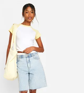 Raglan Sleeves Cropped T-Shirt