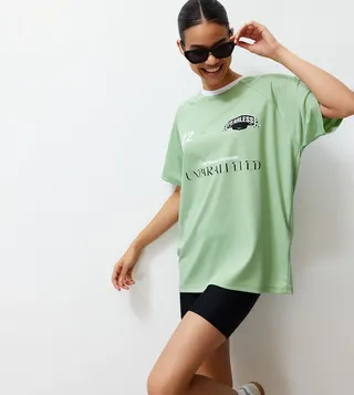 Printed Short Sleeves Oversized T-Shirt