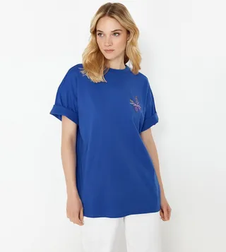 Printed Short Sleeves Oversized T-Shirt
