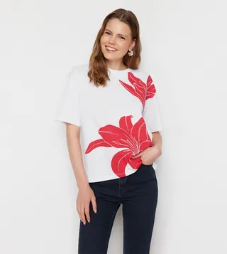Printed Crew Neck T-Shirt