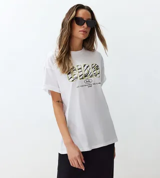 Printed Short Sleeves Oversized T-Shirt