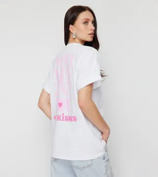 Printed Oversized Crew Neck T-Shirt