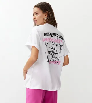 Printed Short Sleeves Oversized T-Shirt