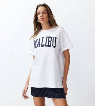 Printed Short Sleeves Oversized T-Shirt
