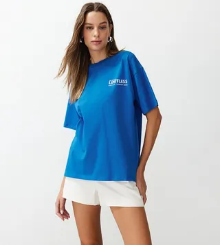 Printed Short Sleeves Oversized T-Shirt