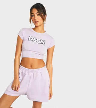 Dsgn Studio Appliqued Crop T-Shirt