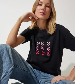 Embroidered Crew Neck T-Shirt