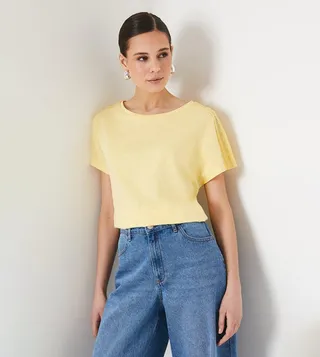 Crochet Trim Short Sleeves T-Shirt