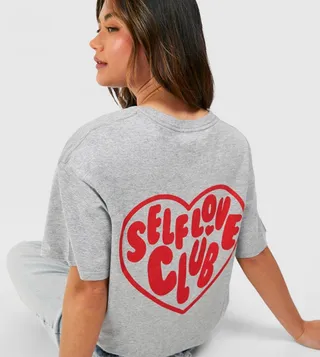 Self Love Club Back Printed Oversized T-Shirt