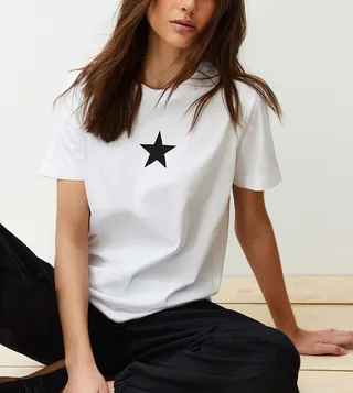 Star Print Short Sleeves T-Shirt