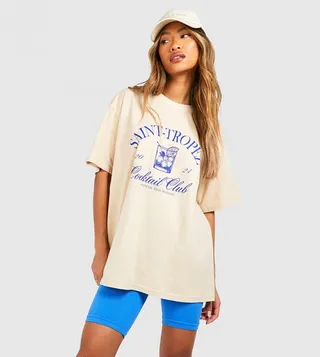 Saint Tropez Printed Oversized T-Shirt