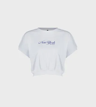 Slogan Printed Short Sleeves T-Shirt