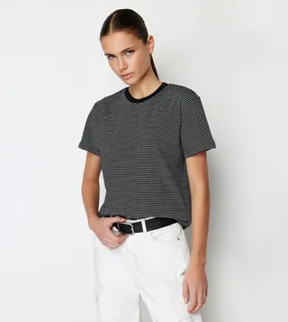 Premium Striped Crew Neck T-Shirt