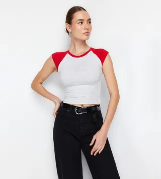 Color Block Crew Neck T-Shirt
