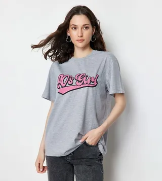 Printed Short Sleeves Oversized T-Shirt