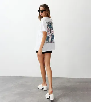 Printed Short Sleeves Oversized T-Shirt