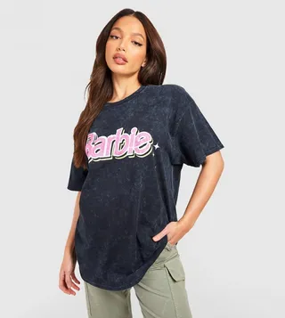 Tall Barbie License Washed Oversized T-Shirt