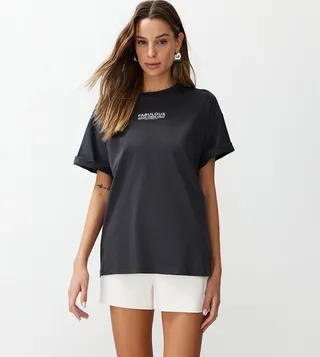 Printed Short Sleeves Oversized T-Shirt