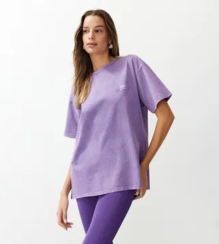 Back-Print Short Sleeves Oversized T-Shirt