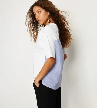 Striped Back Oversized T-Shirt