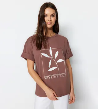 Printed Short Sleeves Oversized T-Shirt