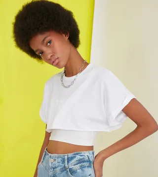 Super Crop Knitted T-Shirt