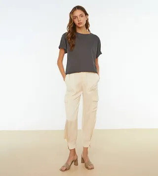 Crew Neck Boyfriend Knitted T-Shirt