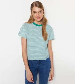 Striped Crew Neck T-Shirt
