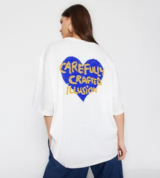 Printed Short Sleeves Oversized T-Shirt