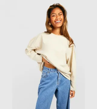 Basic Cotton Oversized Long Sleeves T-Shirt