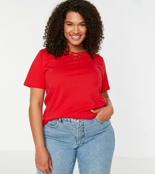 Rib Knitted T-Shirt