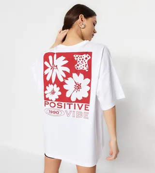 Printed Short Sleeves Oversized T-Shirt