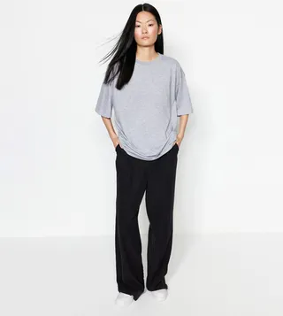 Melange Short Sleeves Oversized T-Shirt