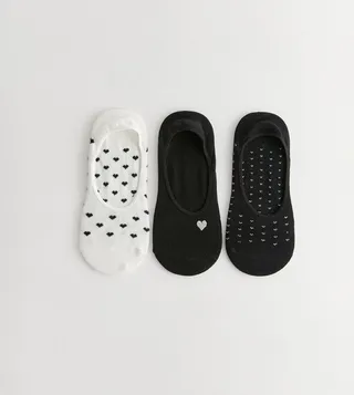 Pack of 3 Patterned No Show Socks