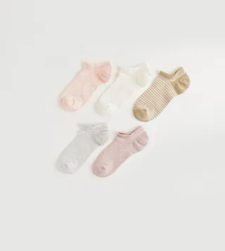 Pack of 5 Patterned Ankle Socks