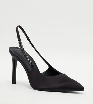 Gem-Strap Slingback Pumps