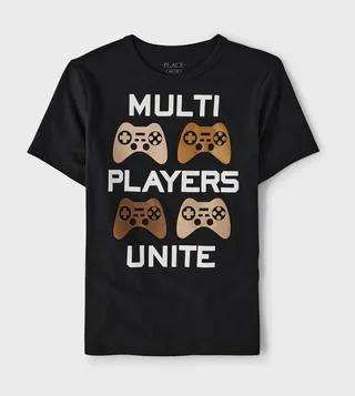 Boy's Graphic Printed Short Sleeves T-Shirt