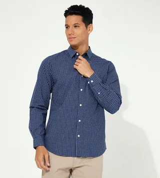 Aero Guys Checkered Long Sleeves Shirt