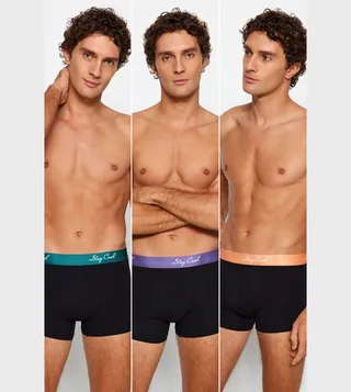 3-Pack Elastic Waist Couple Trunks
