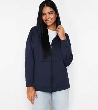 Hooded Scuba Knitted Jacket