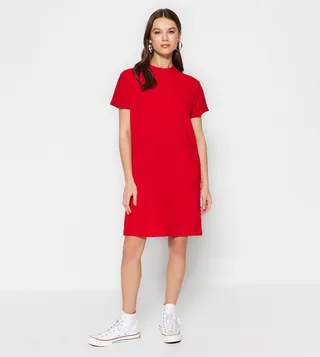 Pocket Look Skater Smart Crepe Dress