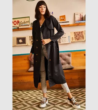 Unlined Trench Coat with Pocket