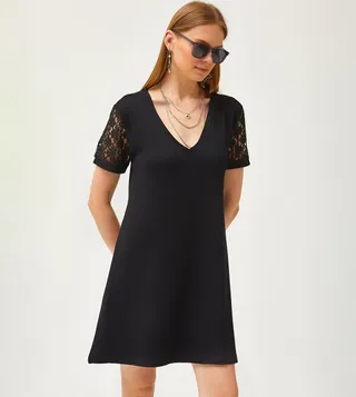 Lace Detail Mini Dress