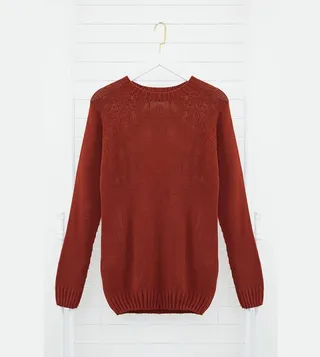 Knitted Raglan Sleeves Tunic Sweater